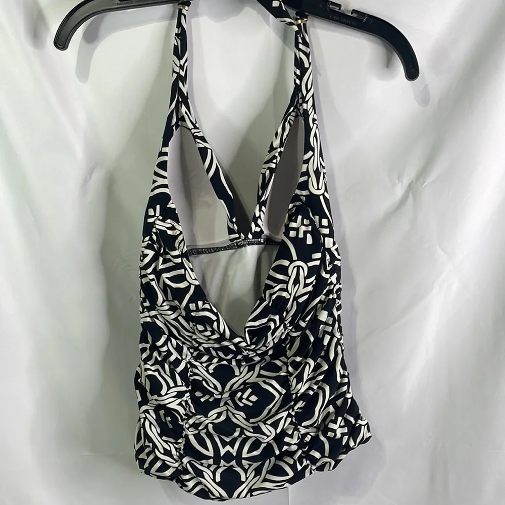 Lands’ End black and white tankini top